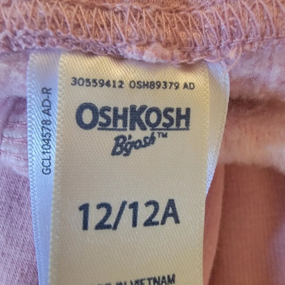Girls Size 12 Oshkosh Pink Fleece Leggings